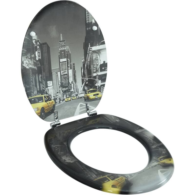 foto del prodotto vidaxl coperchio da toilette in mdf con modello new york