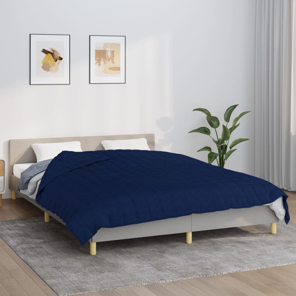 foto del prodotto vidaxl coperta ponderata blu 100x200 cm 9 kg tessuto