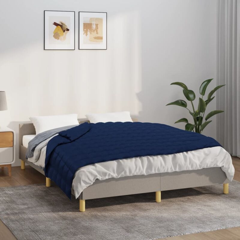foto del prodotto vidaxl coperta ponderata blu 120x180 cm 9 kg tessuto