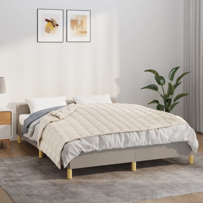 foto del prodotto vidaxl coperta ponderata crema chiaro 138x200 cm 6 kg tessuto