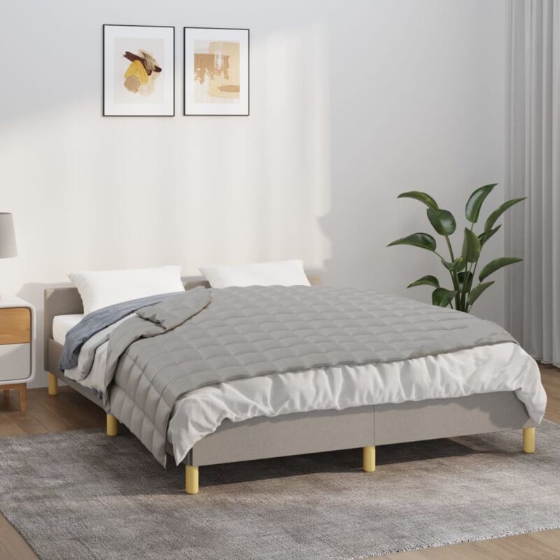 foto del prodotto vidaxl coperta ponderata grigia 138x200 cm 6 kg tessuto