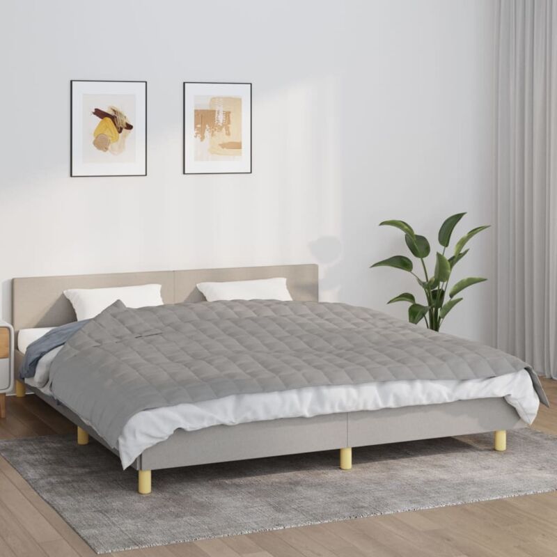 foto del prodotto vidaxl coperta ponderata grigia 155x220 cm 11 kg tessuto