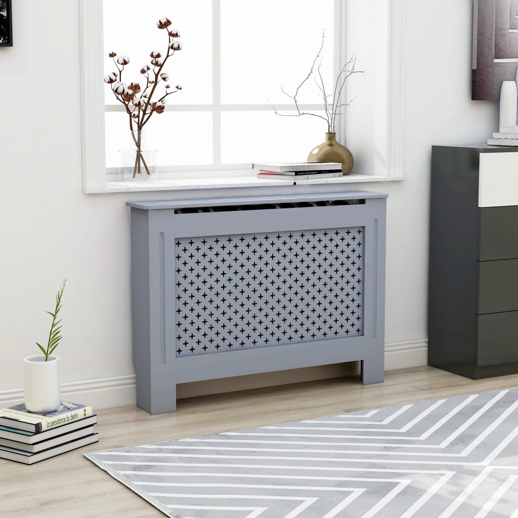 foto del prodotto vidaxl copertura per radiatore antracite 112x19x81 cm in mdf 820397