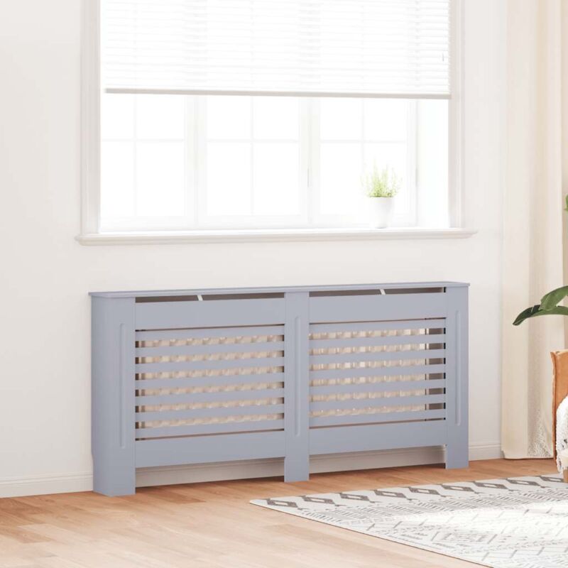 foto del prodotto vidaxl copertura per radiatore antracite in mdf doghe orizzontali vari dimensioni dimensioni 172x19x81 cm