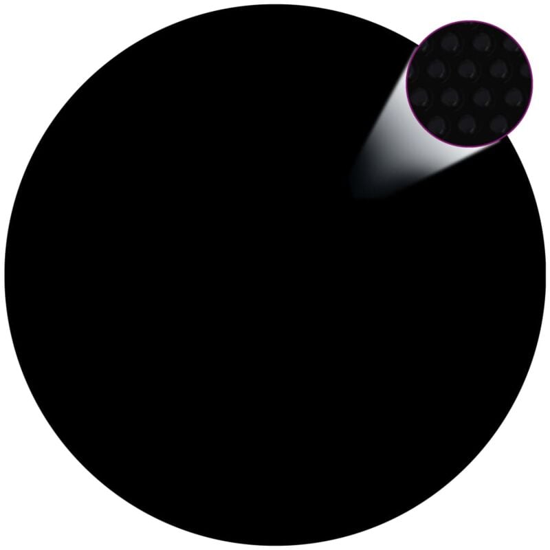 foto del prodotto vidaxl copertura solare per piscina in pe con camera d aria nero vari dimensioni dimensioni 381 cm