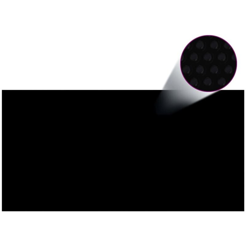 foto del prodotto vidaxl copertura solare per piscina in pe nero copertura leggera vari dimensioni dimensioni 975x488 cm