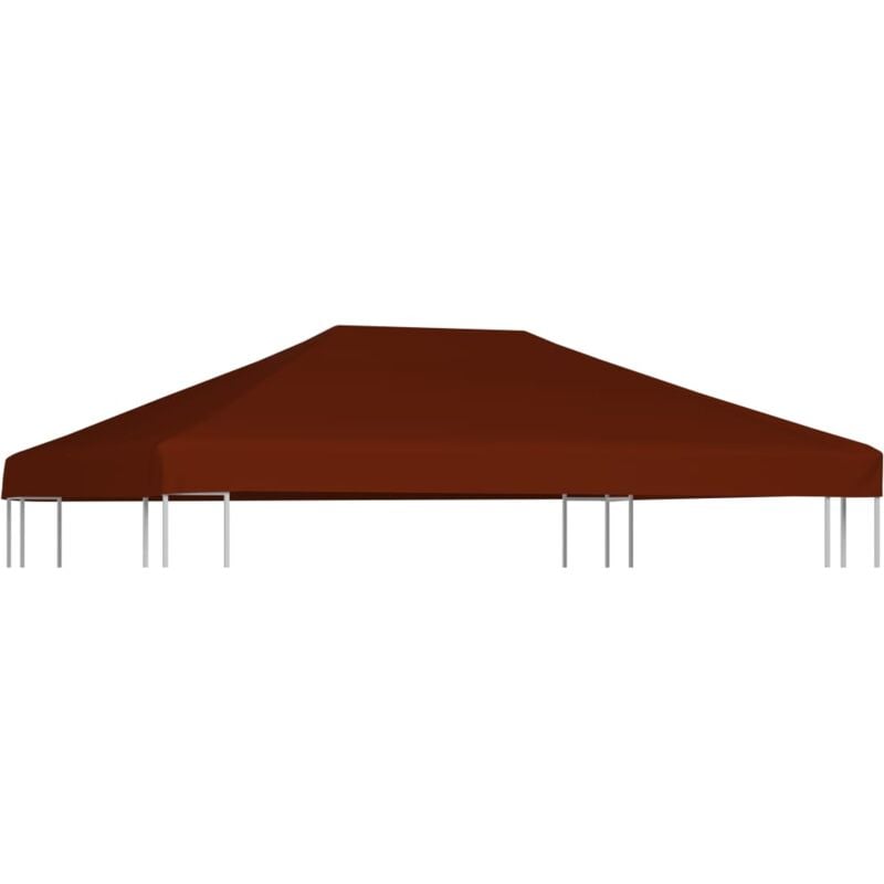 foto del prodotto vidaxl copertura superiore gazebo 310g m 3x4m terracotta