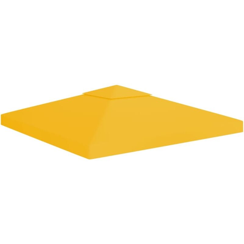 foto del prodotto vidaxl copertura superiore per gazebo a 2 strati 310 g m 3x3 m gialla