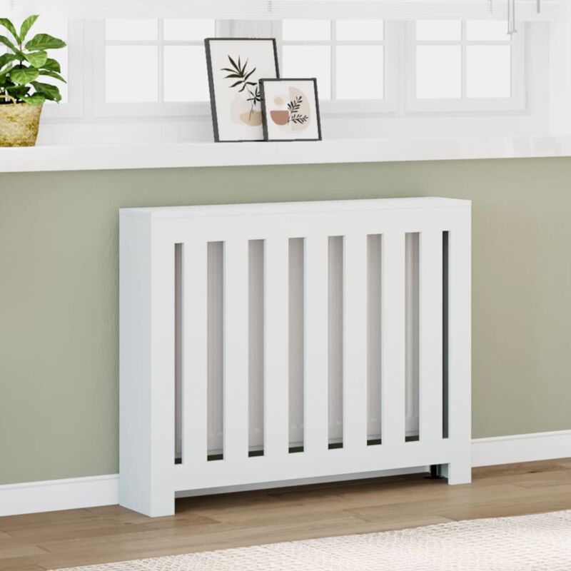 foto del prodotto vidaxl copertura termosifone bianca 104x20x82 cm in legno multistrato