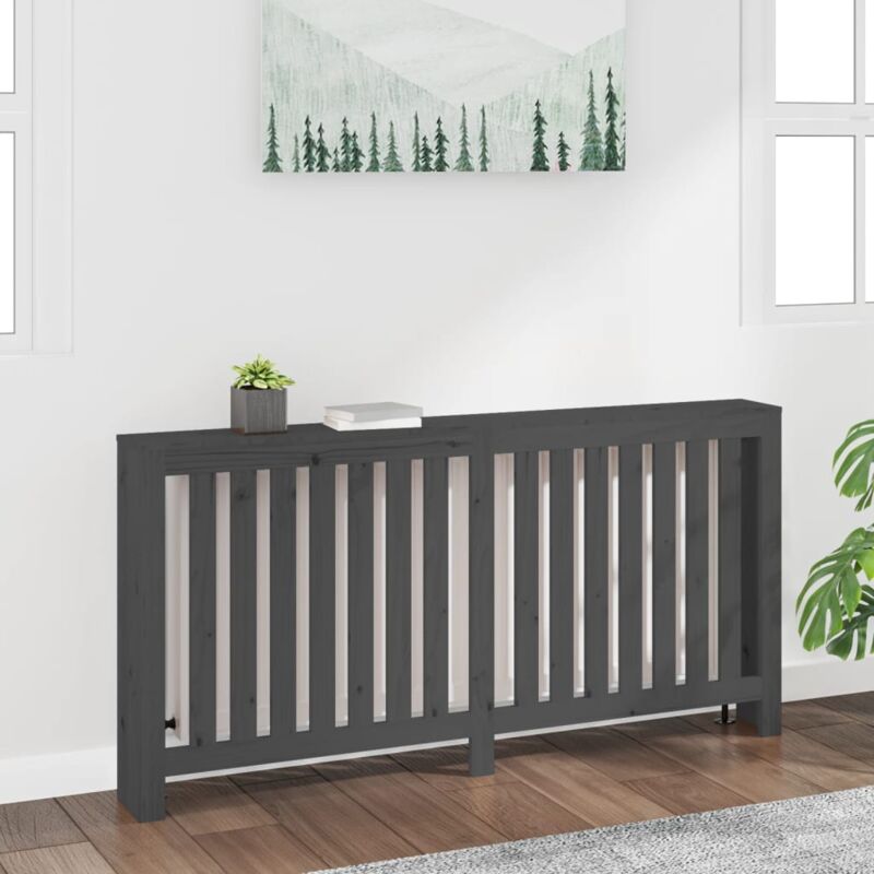 foto del prodotto vidaxl copertura termosifone grigia 169x19x84 cm legno massello pino