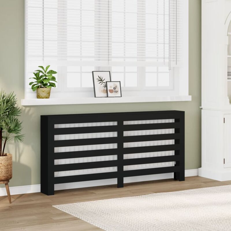 foto del prodotto vidaxl copertura termosifone nera 175x20x82 cm in legno multistrato