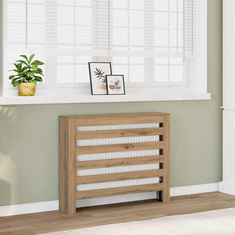 foto del prodotto vidaxl copertura termosifone rovere 104x20x82 cm in legno multistrato