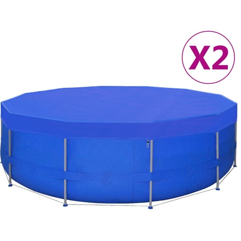 foto del prodotto vidaxl coperture per piscina 2 pz in pe rotonde 540 cm 90 g m 