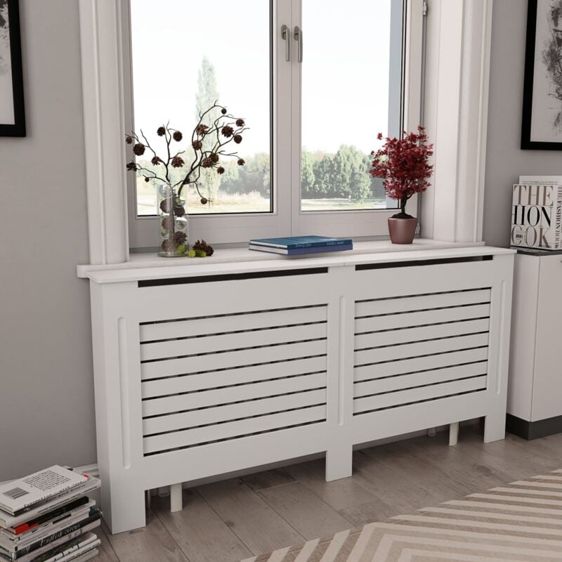 foto del prodotto vidaxl coperture per radiatori 2 pz bianche 172x19x81,5 cm in mdf