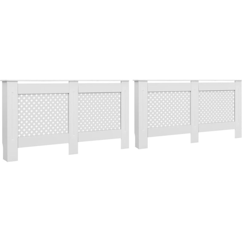 foto del prodotto vidaxl coperture per radiatori 2pz bianche 152x19x81,5 cm in mdf