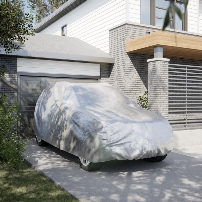 foto del prodotto vidaxl - copriauto per fuoristrada cinghie con fibbia argento m peva