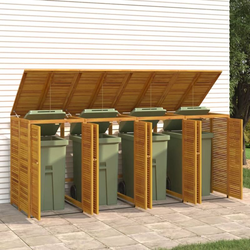foto del prodotto vidaxl copribidone quadruplo 210x89x117 cm in legno massello di acacia