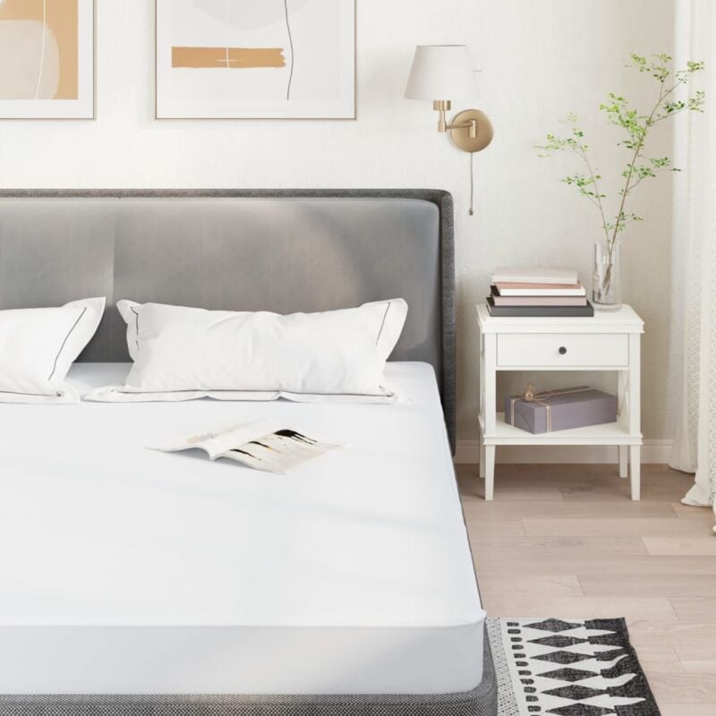 foto del prodotto vidaxl coprimaterasso bianco 120x200 cm impermeabile