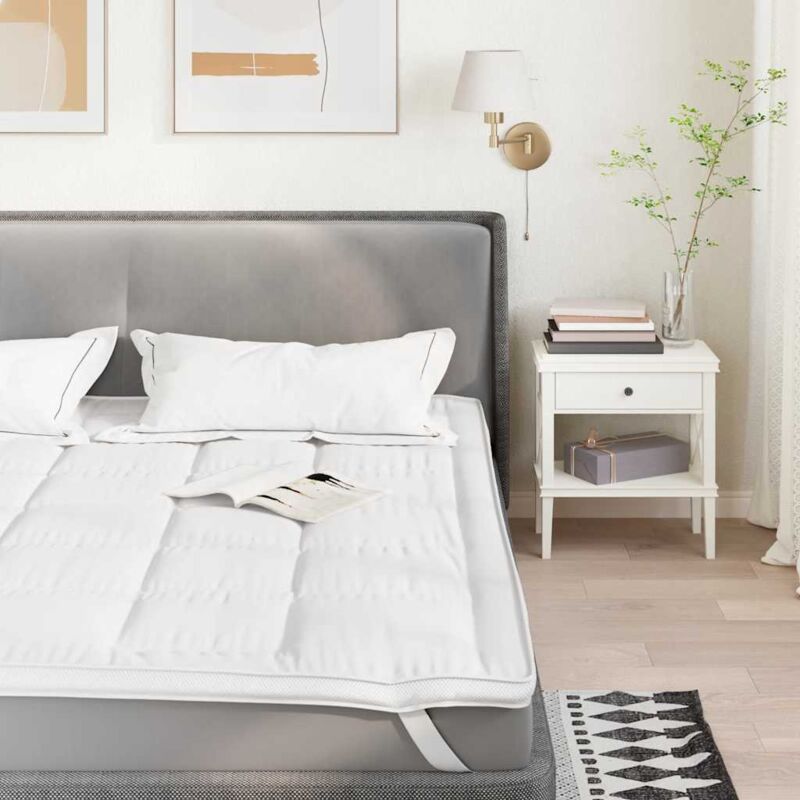 foto del prodotto vidaxl coprimaterasso bianco 90x220 cm