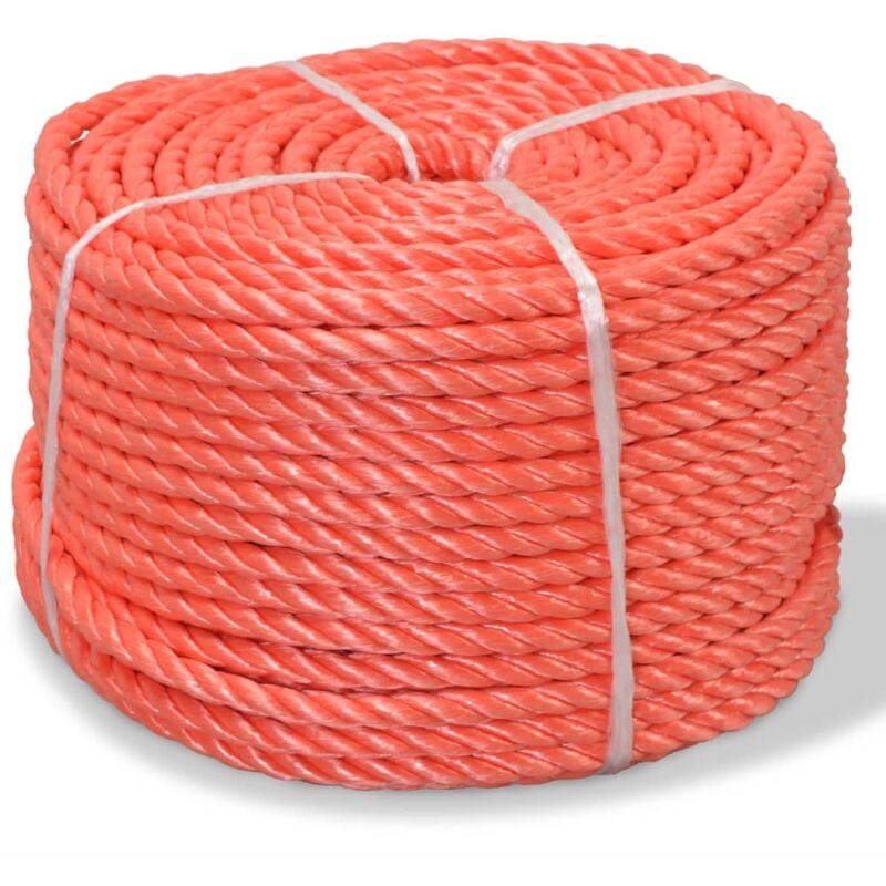 foto del prodotto vidaxl corda intrecciata in polipropilene arancione galleggiante 12 mm vari dimensioni dimensioni 500 m
