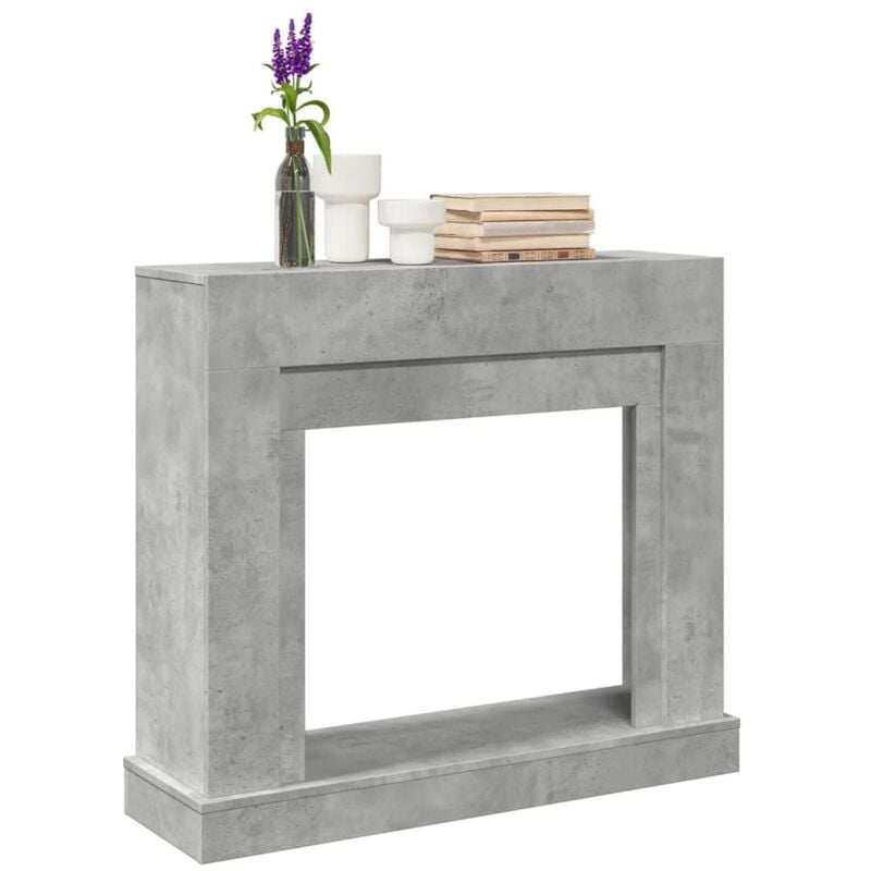 foto del prodotto vidaxl - cornice per camino grigio cemento 100x30x87,5 cm in truciolato