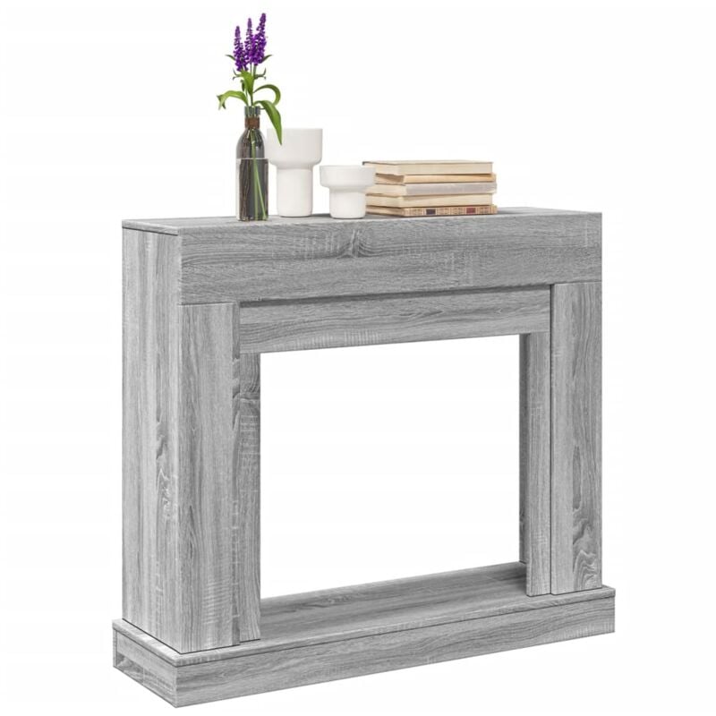 foto del prodotto vidaxl cornice per camino grigio sonoma 100x30x87,5 cm in truciolato