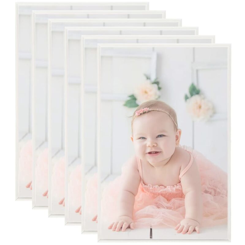 foto del prodotto vidaxl cornici foto collage 5 pz per muro o tavolo argento 70x90cm mdf