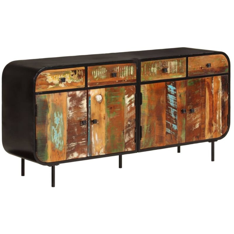 foto del prodotto vidaxl credenza 140x35x70 cm in legno massello di recupero e metallo