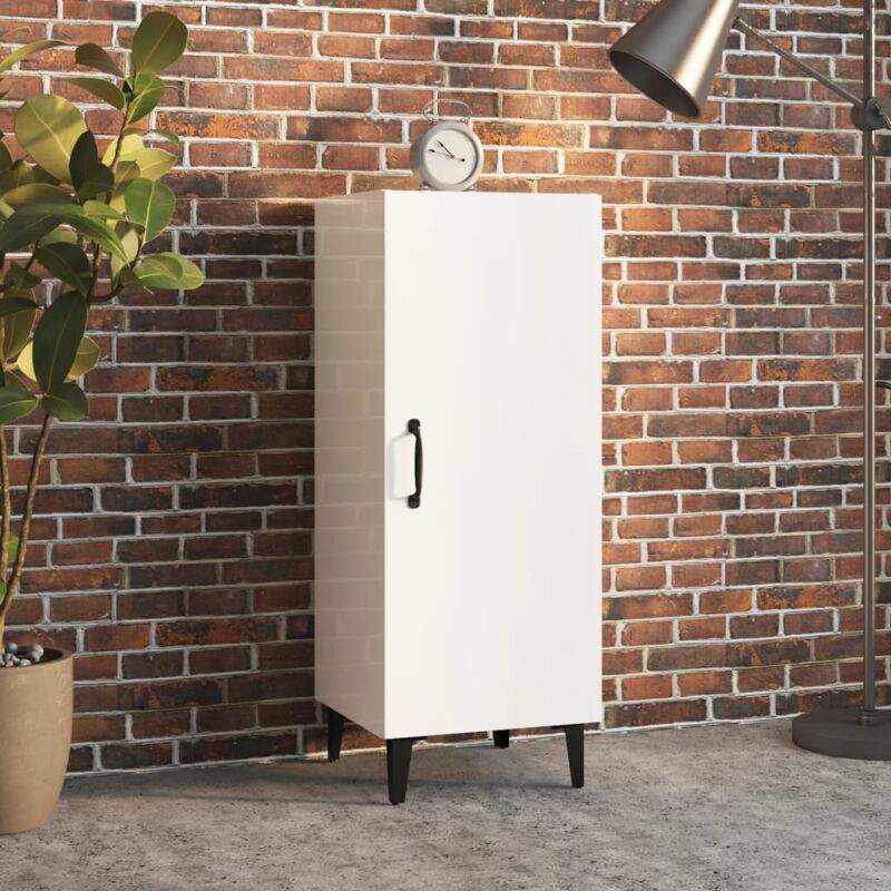 foto del prodotto vidaxl credenza 34,5x34x90 cm in legno multistrato bianco lucido