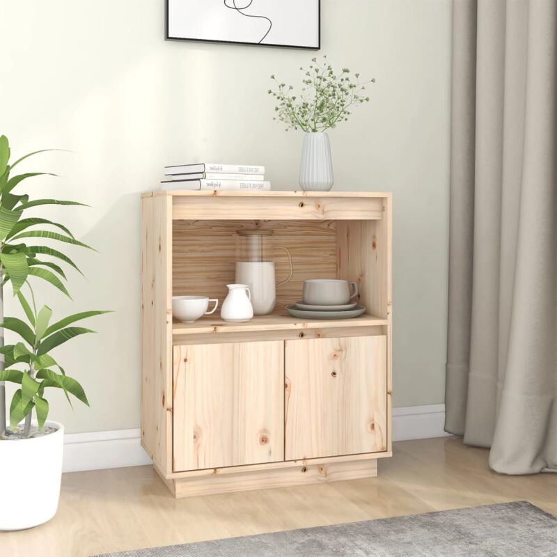 foto del prodotto vidaxl credenza 60x34x75 cm in legno massello di pino