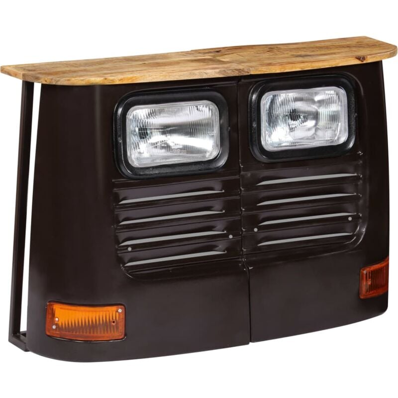 foto del prodotto vidaxl credenza a forma di camion in legno massello di mango lucida vari colori colore grigio scuro