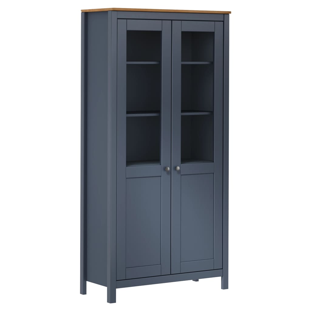 foto del prodotto vidaxl credenza alta hill grigia 85x37x170,5 cm in legno di pino