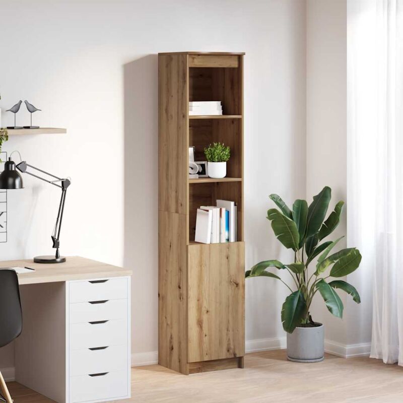 foto del prodotto vidaxl credenza alta rovere artigianale 37,5x35x180 cm in truciolato
