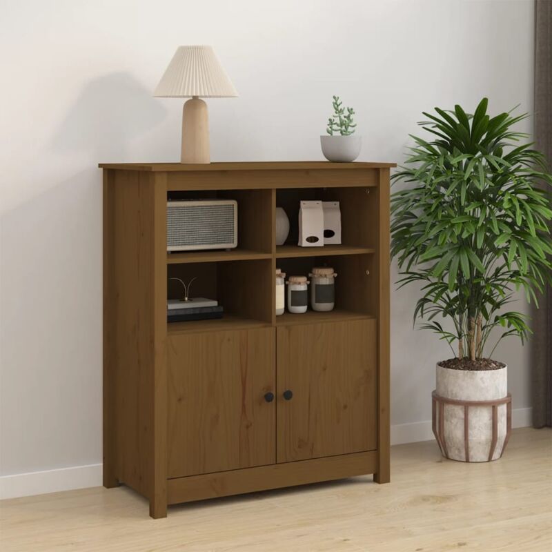 foto del prodotto vidaxl credenza ambra 83x41,5x100 cm in legno massello di pino