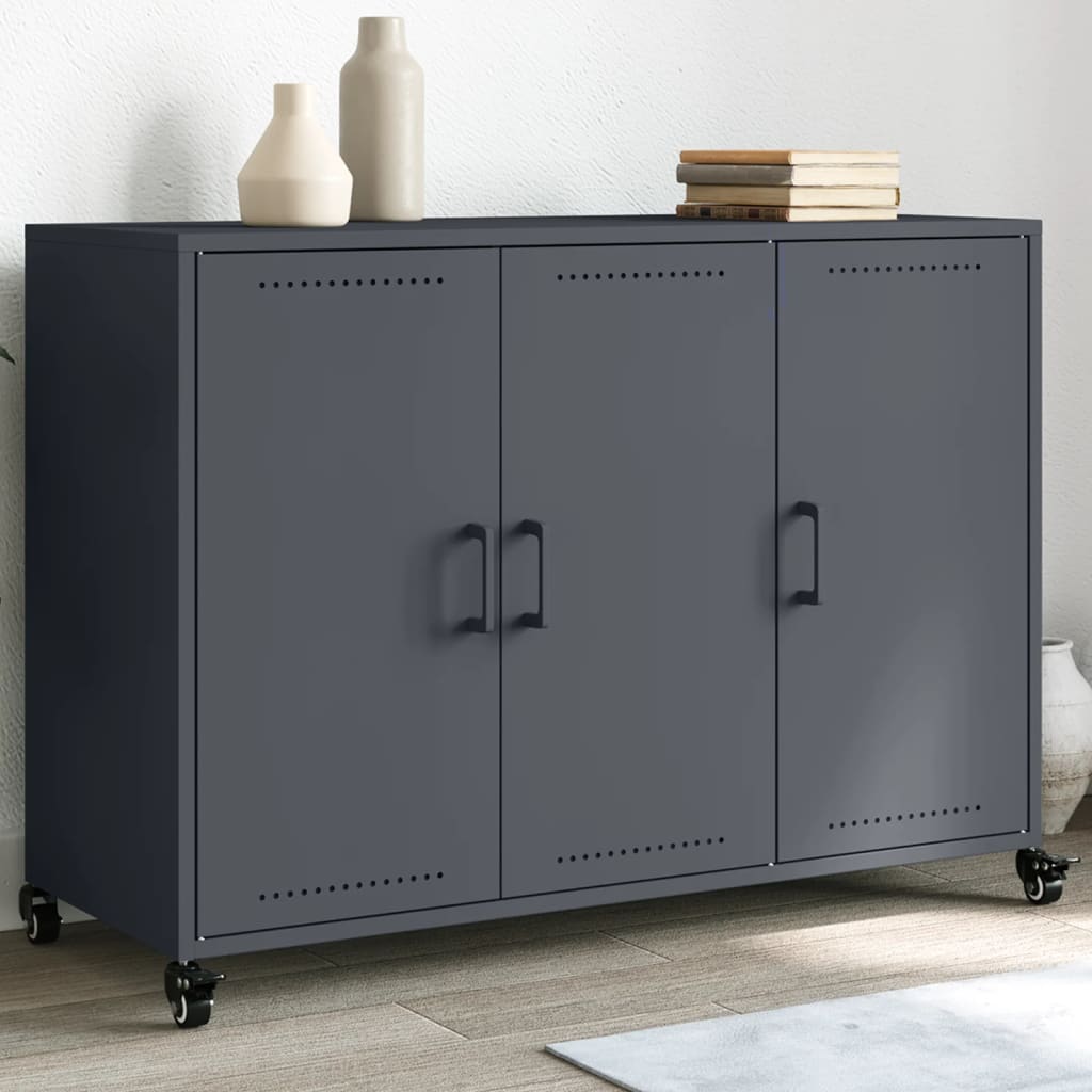 foto del prodotto vidaxl credenza antracite 100,5x39x72 cm in acciaio