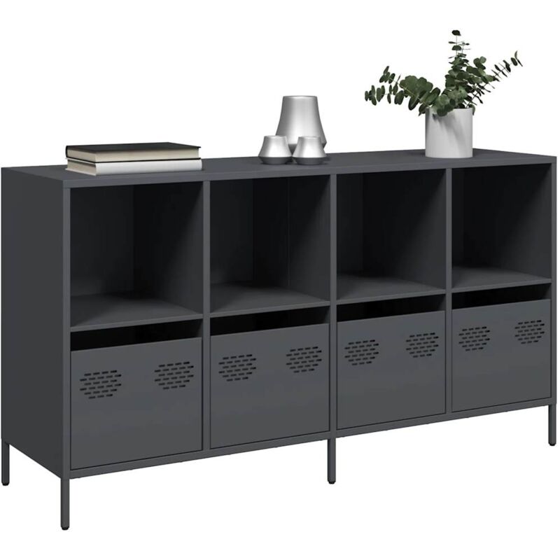 foto del prodotto vidaxl credenza antracite 135x39x73,5 cm in acciaio laminato a freddo