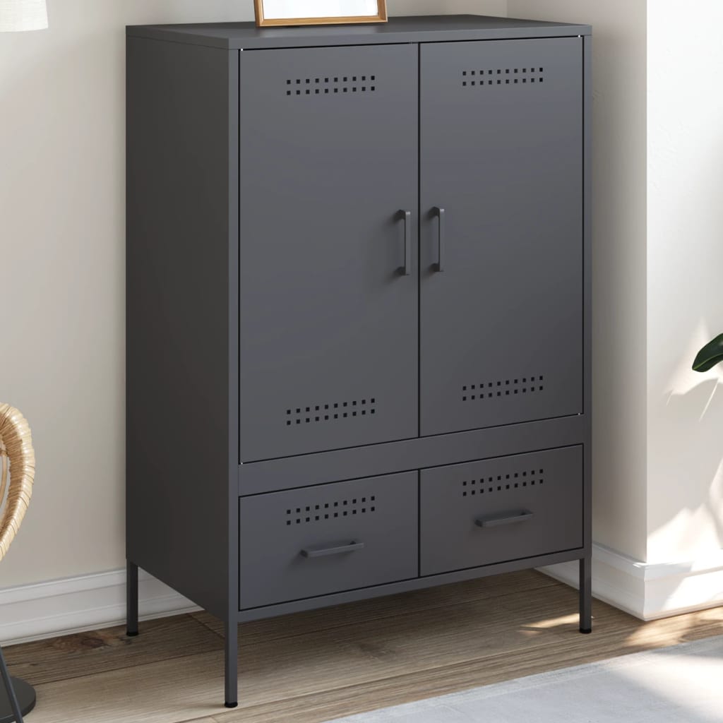 foto del prodotto vidaxl credenza antracite 68x39x101,5 cm acciaio