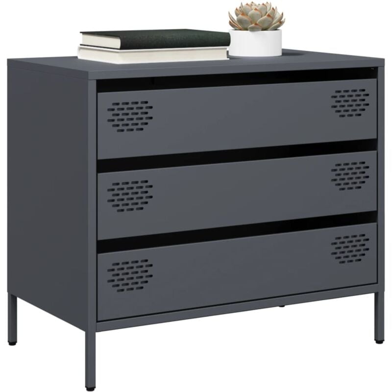 foto del prodotto vidaxl credenza antracite 68x39x58,5 cm in acciaio laminato a freddo