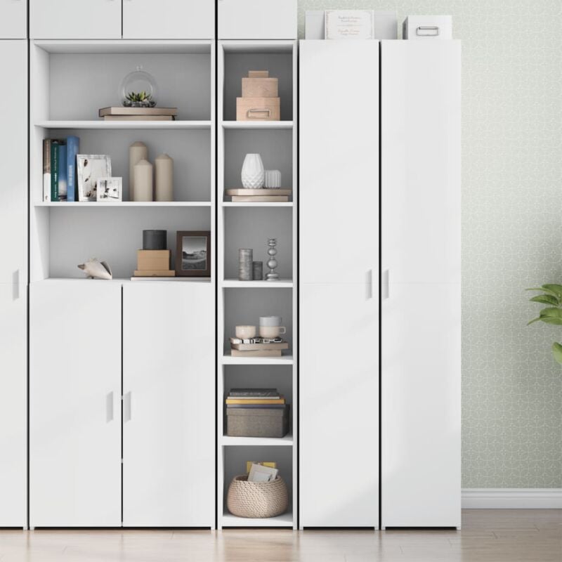 foto del prodotto vidaxl credenza bianca 30x41x185 cm in legno multistrato