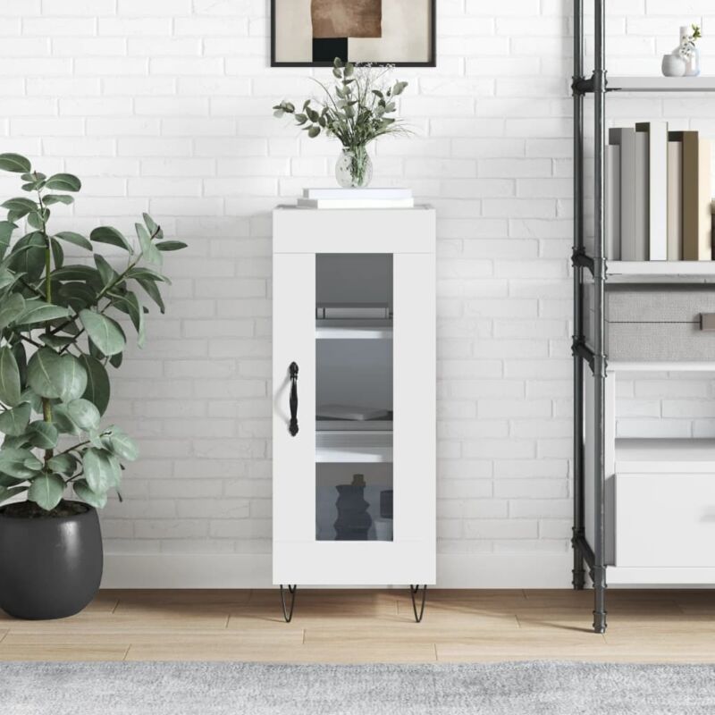 foto del prodotto vidaxl credenza bianca 34,5x34x90 cm in legno multistrato