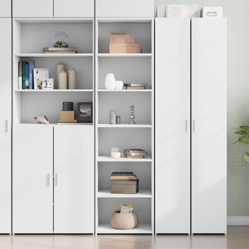 foto del prodotto vidaxl credenza bianca 50x41x185 cm in legno multistrato