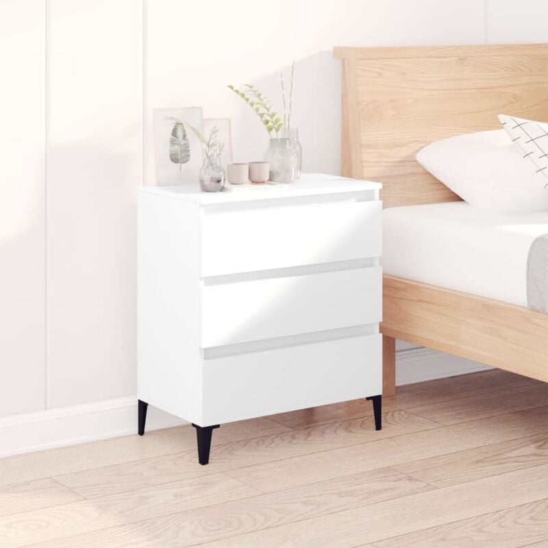foto del prodotto vidaxl credenza bianca 60x35x70 cm in legno multistrato