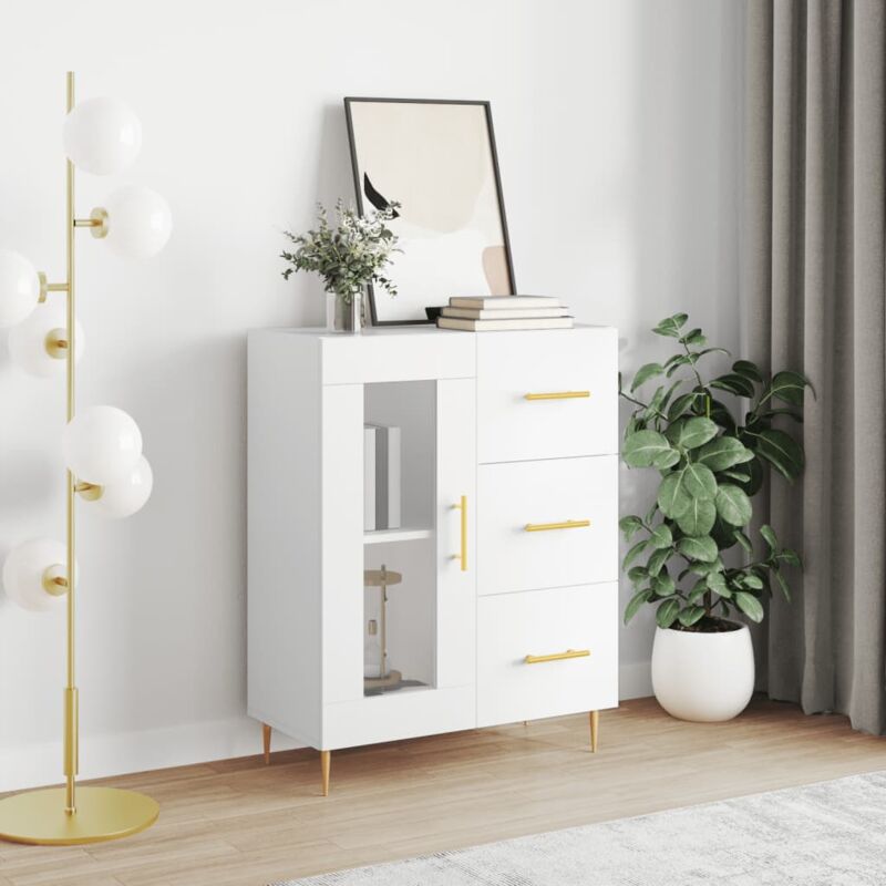 foto del prodotto vidaxl credenza bianca 69,5x34x90 cm in legno multistrato