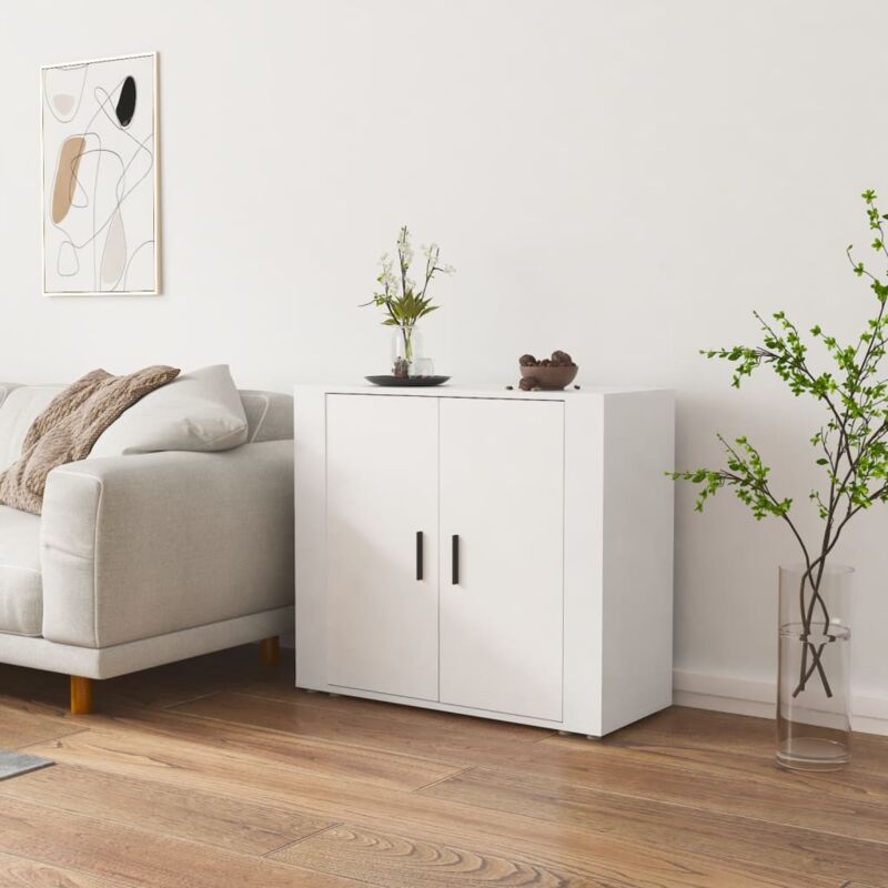 foto del prodotto vidaxl credenza bianca 80x33x70 cm in legno multistrato