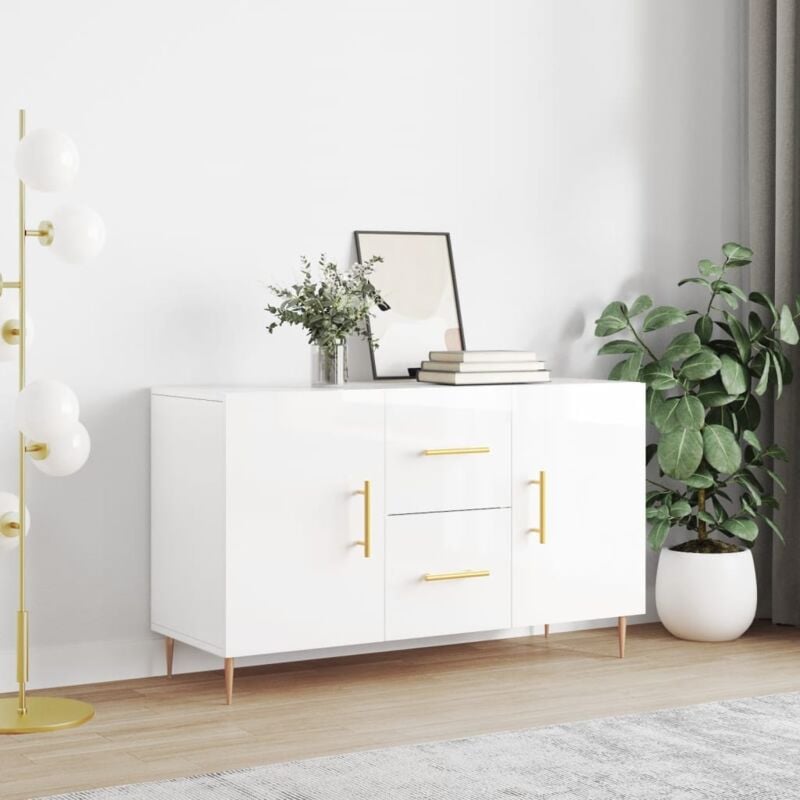 foto del prodotto vidaxl credenza bianco lucido 100x36x60 cm in legno multistrato
