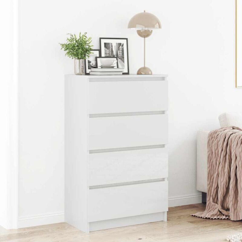 foto del prodotto vidaxl credenza bianco lucido 60x35x98,5 cm in legno compensato