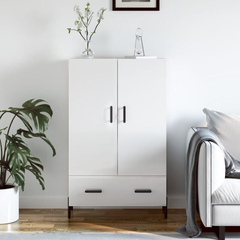 foto del prodotto vidaxl credenza bianco lucido 69,5x31x115 cm in legno multistrato