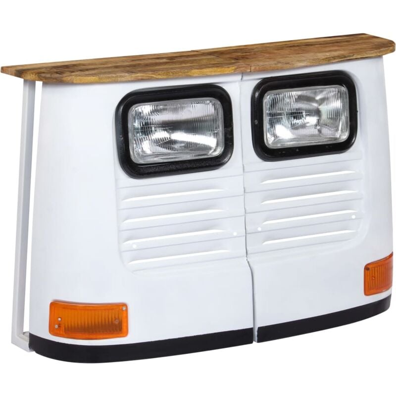 foto del prodotto vidaxl credenza camion in legno massello di mango bianco