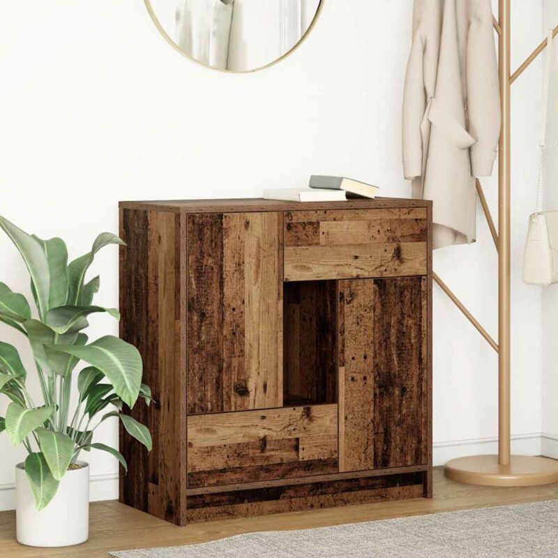 foto del prodotto vidaxl credenza con cassetti e ante legno antico 70,5x34x74,5 cm
