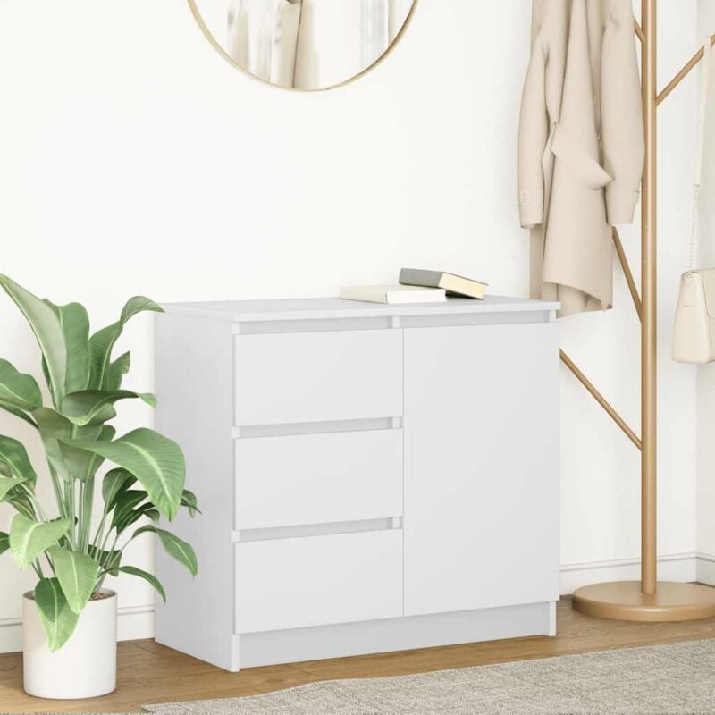 foto del prodotto vidaxl credenza con cassetto bianco 71x35x65 cm in legno multistrato